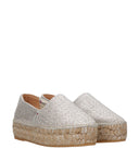 Espadrilles flache Schuhe Silber