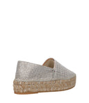 Espadrilles flache Schuhe Silber