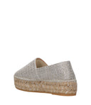 Espadrilles flache Schuhe Silber