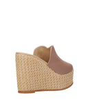 espadrilles صندل الجلد البني