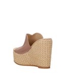 espadrilles صندل الجلد البني