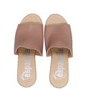espadrilles صندل الجلد البني