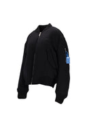 Off White Quote Ws Bomber Jkt Noir Gris Foncé
