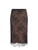 Self Portrait Midi Skirt Made Of Polyester.