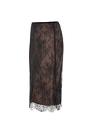 Self Portrait Midi Skirt Made Of Polyester.