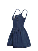 Self Portrait Dress Made Of Denim.