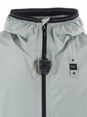 Blauer -jas in stretch nylon