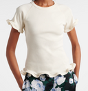Stella Mc Cartney Frilled Hem Rib T Shirt