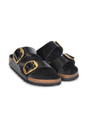 Birkenstock 'Arizona Big Buckle' Slippers In Glossy Leather.
