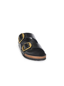 Birkenstock 'Arizona Big Buckle' Slippers In Glossy Leather.