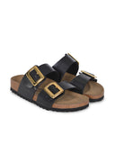 Birkenstock Slippers "Arizona Big Buckle" In Oiled Leather