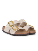 Birkenstock 'Arizona Big Buckle' Slippers In Leather.