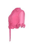 Top Rotate Made Of Fuchsia Chiffon