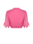 Top Rotate Made Of Fuchsia Chiffon