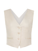 Dondup Waistcoat Made Of A Linen Blend