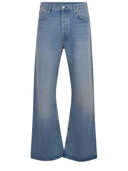 Jeans de girasol hechos de mezclilla de lavado de piedra