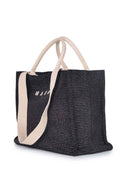 Marni Shopping Bag Made Of Black Raffia
