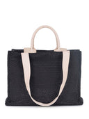 Marni Shopping Bag Made Of Black Raffia
