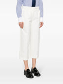 Thom Browne Relaxed Fit Pleated Trouser In Cotton Twill