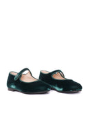 Il Gufo Ballerina Mary Jane In Tessuto E Bordo In Vera Pelle