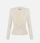 Elisabetta Franchi Knitted Jacket With Belt