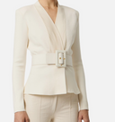 Elisabetta Franchi Knitted Jacket With Belt