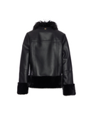 Twin Set Leather And Faux Fur Effect Jacket