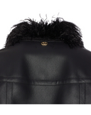 Twin Set Leather And Faux Fur Effect Jacket