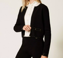 Giacca Twin Set In Maglia Con Strass