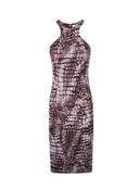 Elisabetta Franchi Animal Print Midi Dress