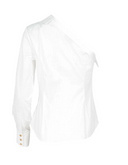 Camisa de un hombro con bufanda de Elisabetta Franchi