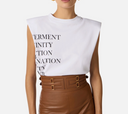 Elisabetta Franchi T Shirt With Lettering Print