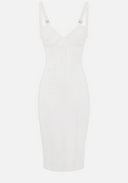 Vestido Elisabetta Franchi con tejido sin rematar
