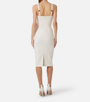Vestido Elisabetta Franchi con tejido sin rematar