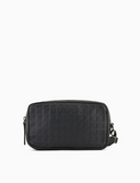 Emporio Armani Beauty Bag In Logoed Leather