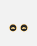 Elisabetta Franchi Logo Earrings