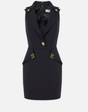 Elisabetta Franchi Double Layer Stretch Crepe Mini Dress