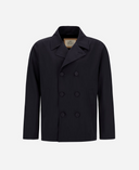 Herno Pea Coat In Dean