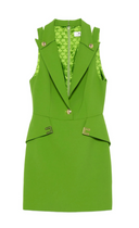 Elisabetta Franchi Double Layer Stretch Crepe Mini Dress