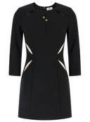 Elisabetta Franchi Mini Dress With Two Tone Cut Out