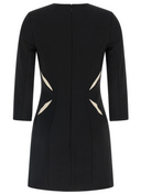 Elisabetta Franchi Mini Dress With Two Tone Cut Out