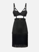 Elisabetta Franchi Mini Dress With Fringes