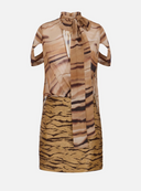 Elisabetta Franchi Bi Material Mini Dress