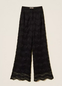 Pantaloni Twin Set in pizzo macramè