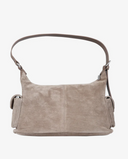 Borsa a tracolla Dumbo.B bianco sporco in pelle scamosciata