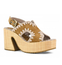 Mou Raffia Platform With Back Stra