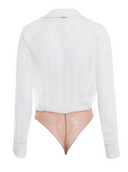 Elisabetta Franchi Wrap Style langærmet bodysuit