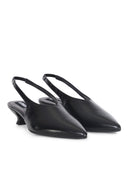 Alohas Décolleté Made Of Black Leather.