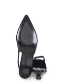 Alohas Décolleté Made Of Black Leather.