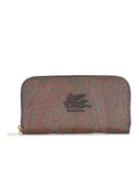 Etro Wallet In Coated Paisley Jacquard Leather